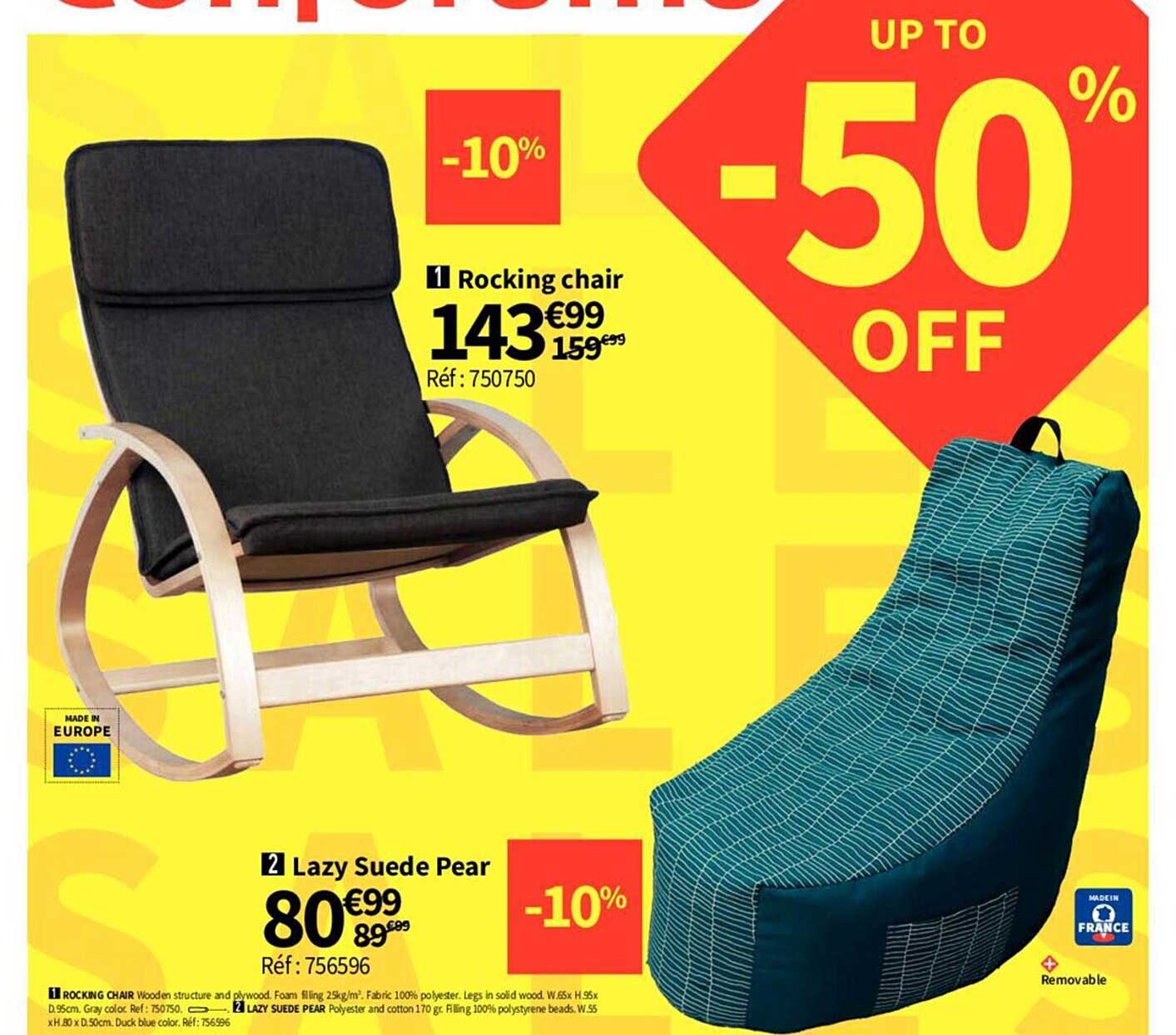 lazy suede pear, rocking chair