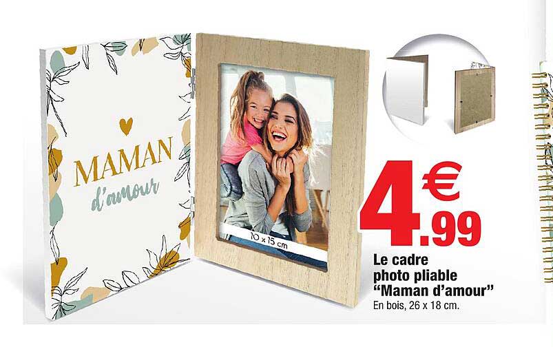 le cadre photo pliable "maman d'amour"
