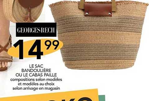 le sac bandoulière ou le cabas paille georges rech
