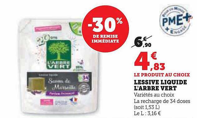 lessive liquide l'arbre vert