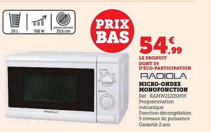 micro-ondes monofonction radiola