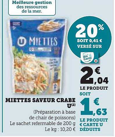 Miettes Saveur Crabe U