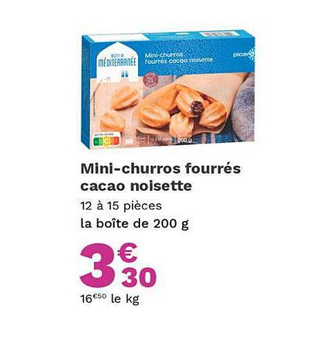 Mini-churros Fourrés Cacao Noisette