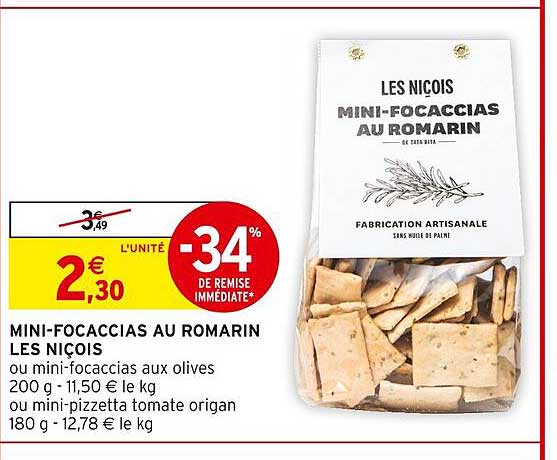 mini-focaccias au romarin les niçois