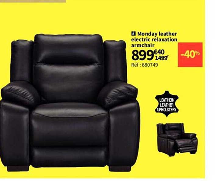 monday leather electric relaxation armchair