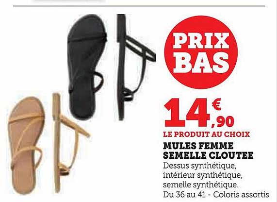 mules femme semelle cloutée