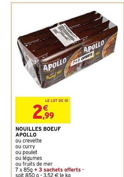 Nouilles Bœuf Apollo