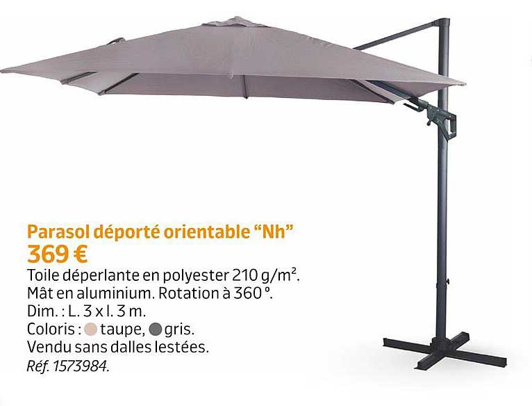 Parasol Déporté Orientable "nh"