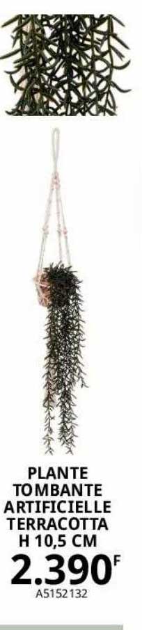 plante tombante artificielle terracotta h 10,5 cm