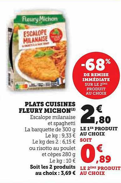 plats cuisines fleury michon