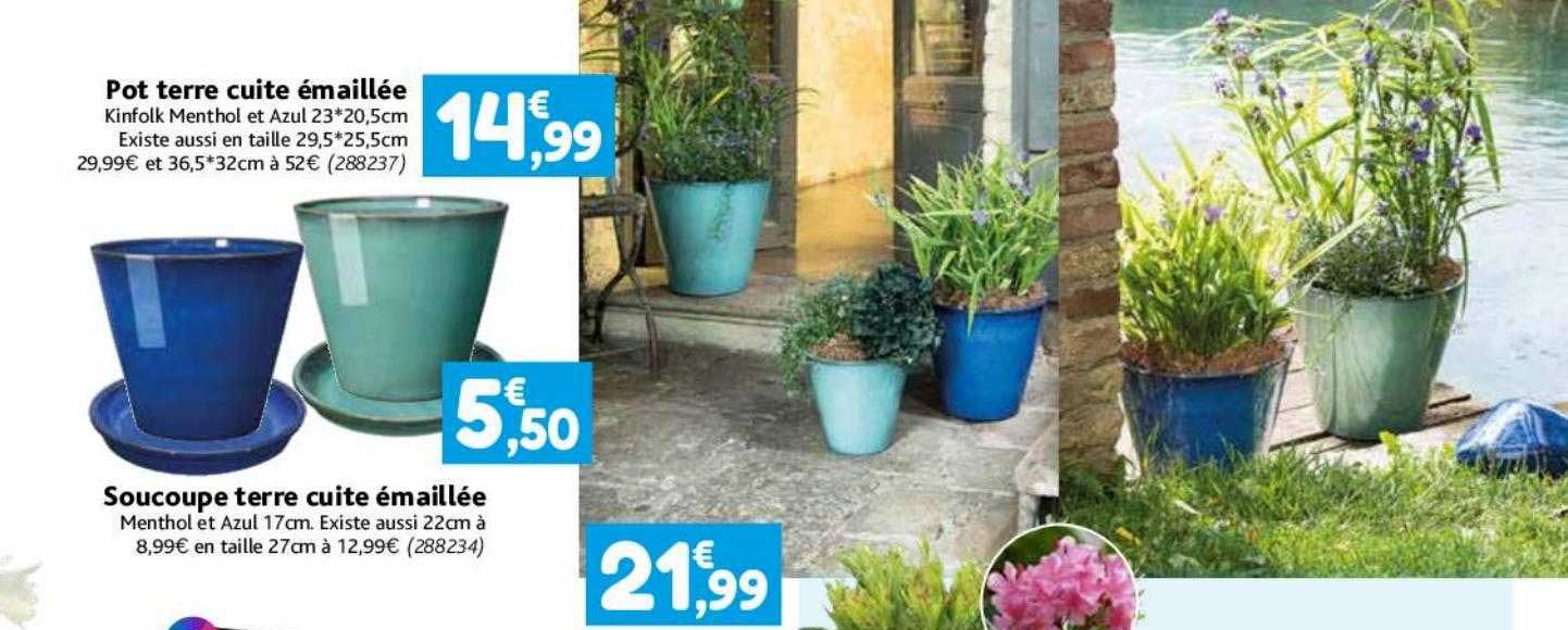 pot terre cuite émaillée, soucoupe terre cuite émaillée