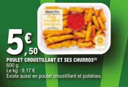 poulet croustillant et ses churros