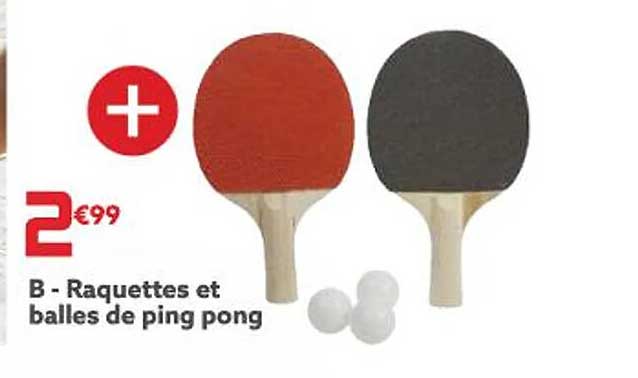 raquettes et balles de ping pong
