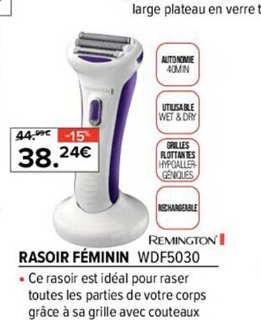 rasoir féminin remington