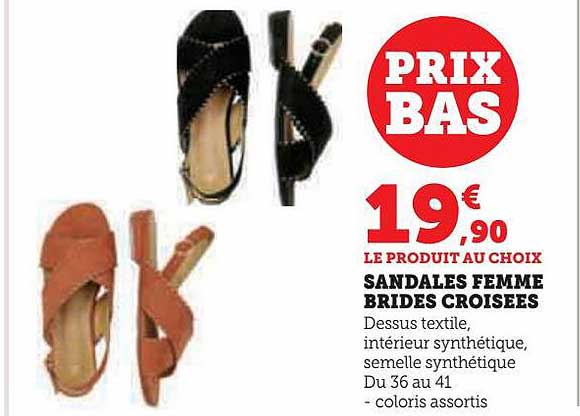 sandales femme brides croisées