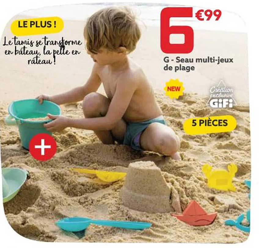 seau multi-jeux de plage