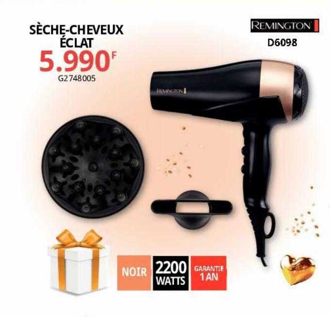 sèche-cheveux éclat remington