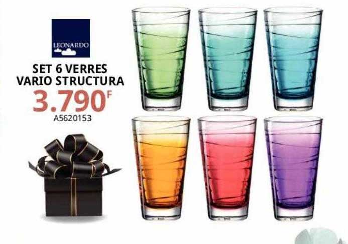 set 6 verres vario structura leonardo