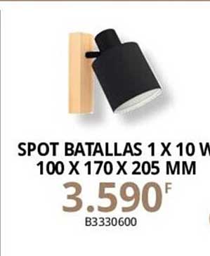 spot batallas 1 x 10w 100 x 170 x 205 mm