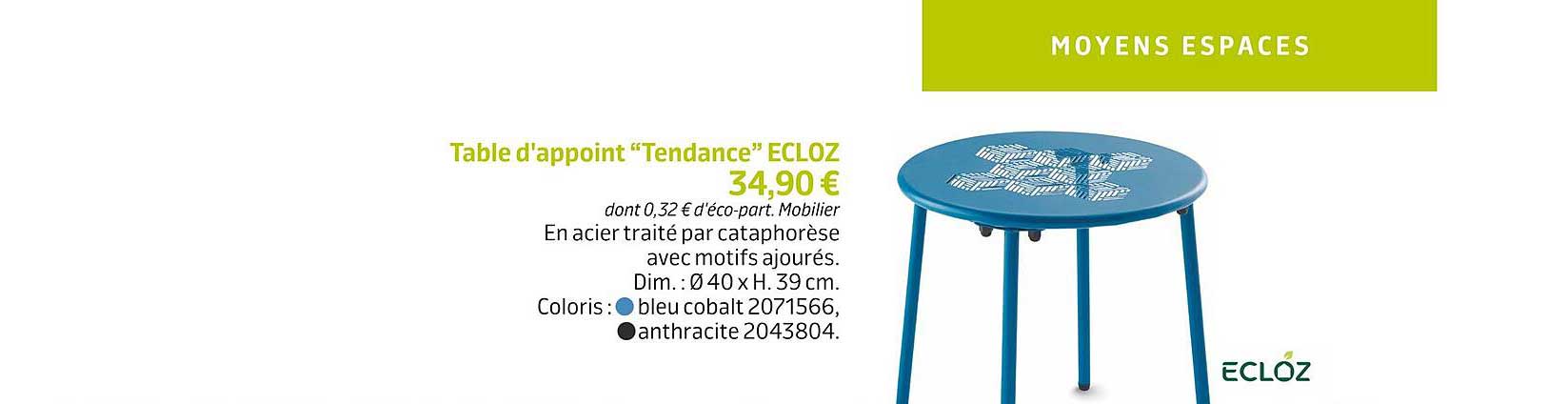 Table D'appoint "tendance" Ecloz