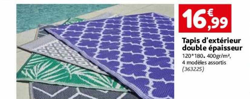 tapis d'extérieur double épaisseur