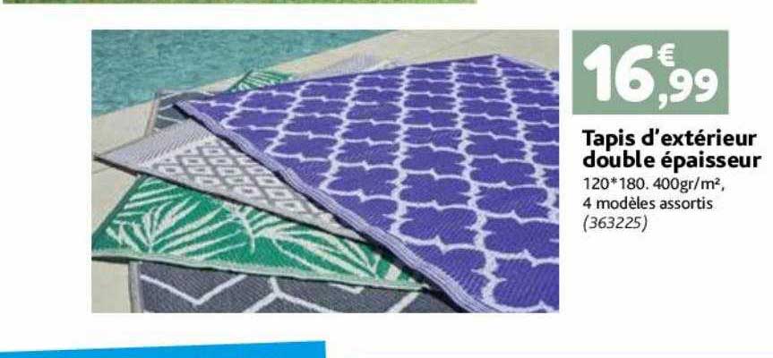 tapis d'extérieur double épaisseur