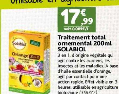traitement total ornemental 200ml solabiol