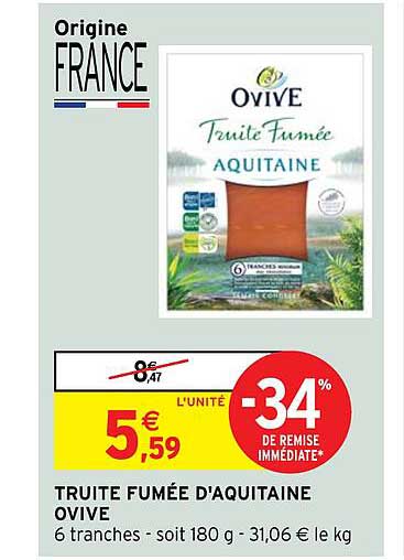 truite fumée d'aquitaine ovive