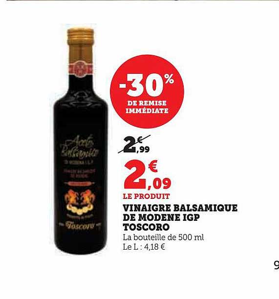 Vinaigre Balsamique De Modène Igp Toscoro
