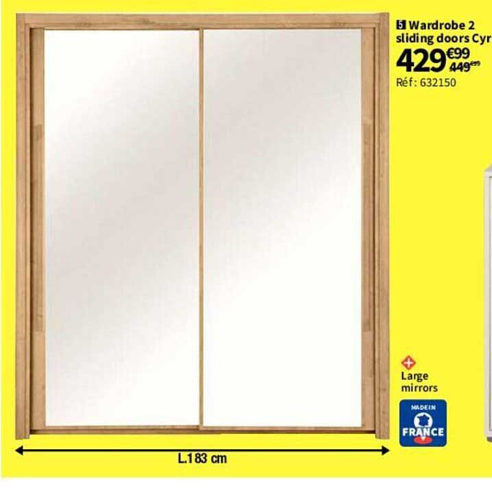 wardrobe 2 sliding doors