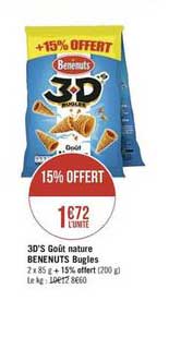 3d's Goût Nature Benenuts Bugles
