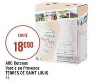 aoc coteaux varois en provence terres de saint louis