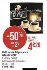 Café Moulu Dégustation Grand Mere -50% Sur Le 2e