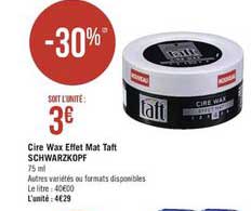 cire wax effet mat taft schwarzkopf