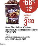 glace bio à la pâte à tartiner noisette & cacao electroshock what the french -68% sur le 2e