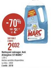 nettoyant ménager anti allergène st marc -70% sur le 2e