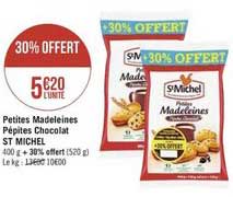 petites madeleines pépites chocolat st michel