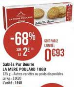 sablés pur beurre la mere poulard 1888 -68% sur le 2e