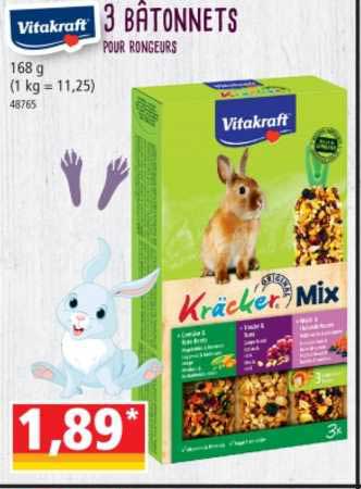 3 bâtonnets pour rongeurs vitakraft