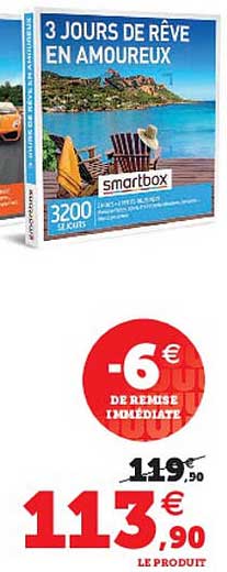 3 jours de rêve en amoureux smartbox