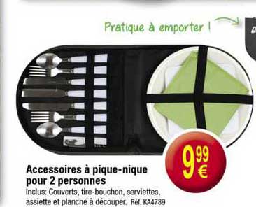 accessoires a pique-nique pour 2 personnes