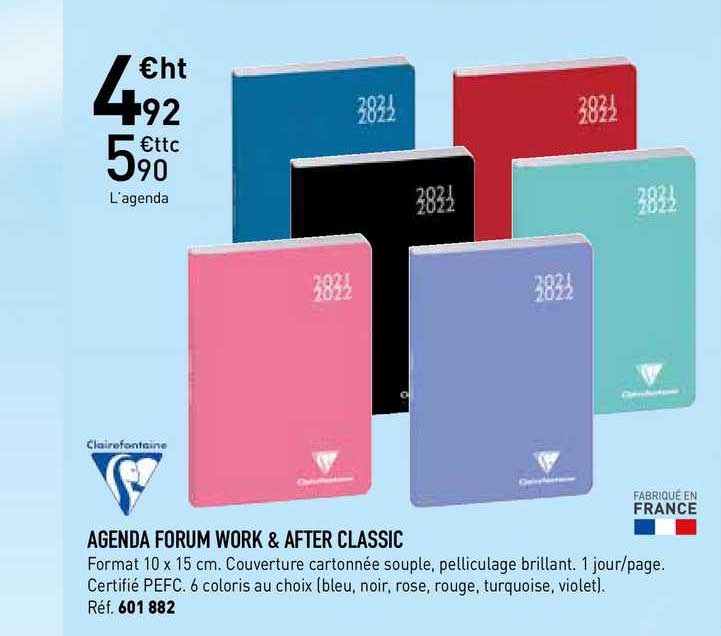 agenda forum work & after classic clairofontaine