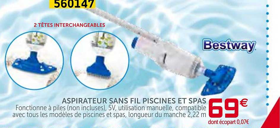 aspirateur sans fil piscines et spas bestway