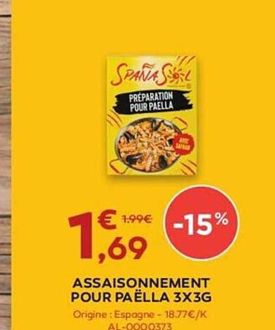 assaisonnement pour paëlla 3 x 3 g