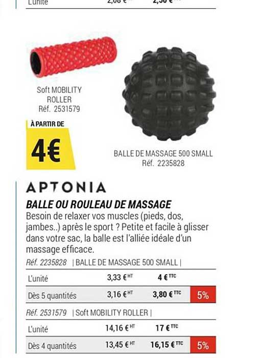balle ou rouleau de massage aptonia