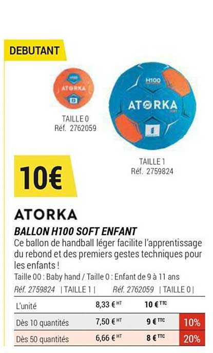 ballon h100 soft enfant atorka