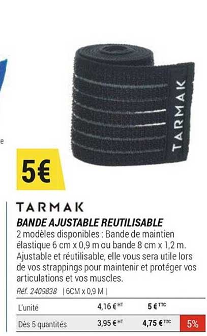 Bande Ajustable Réutilisable Tarmak
