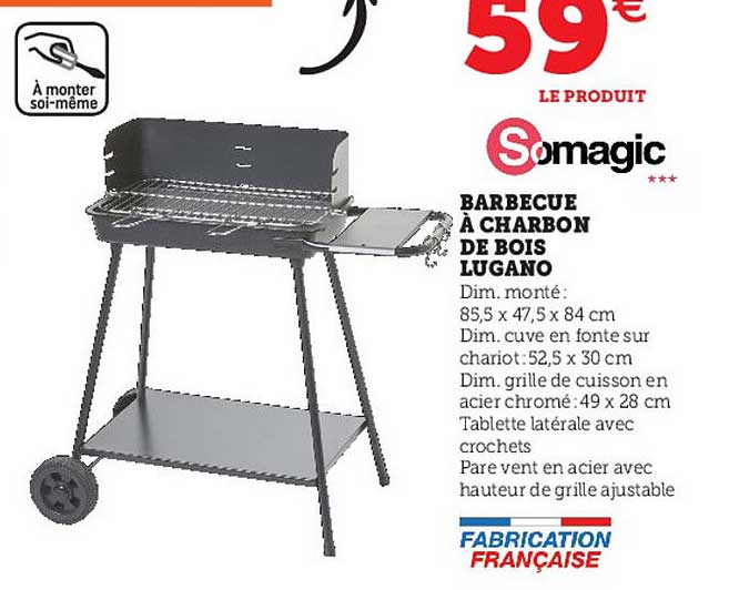 barbecue à charbon de bois lugano