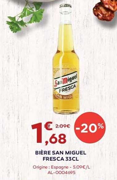 bière san miguel fresca 33 cl