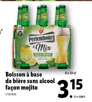 boission a base de bière sans alcool facon mojito